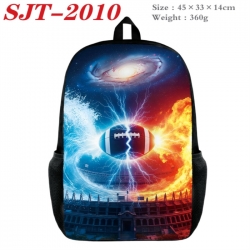 Football Anime nylon canvas backpack student backpack 45x33x14cm