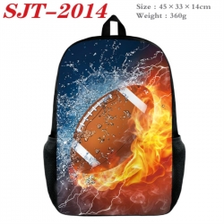 Football Anime nylon canvas backpack student backpack 45x33x14cm