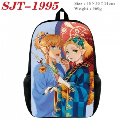 The Legend of Zelda Anime nylon canvas backpack student backpack 45x33x14cm