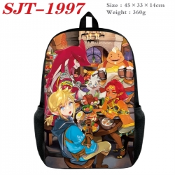 The Legend of Zelda Anime nylon canvas backpack student backpack 45x33x14cm