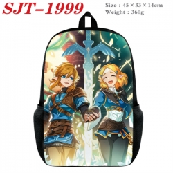 The Legend of Zelda Anime nylon canvas backpack student backpack 45x33x14cm