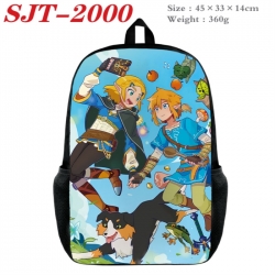 The Legend of Zelda Anime nylon canvas backpack student backpack 45x33x14cm