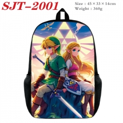 The Legend of Zelda Anime nylon canvas backpack student backpack 45x33x14cm