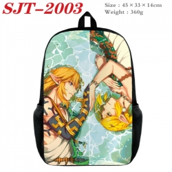 The Legend of Zelda Anime nylon canvas backpack student backpack 45x33x14cm
