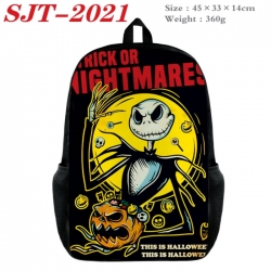 The Nightmare Before Christmas Anime nylon canvas backpack student backpack 45x33x14cm