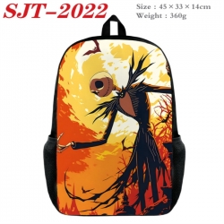 The Nightmare Before Christmas Anime nylon canvas backpack student backpack 45x33x14cm