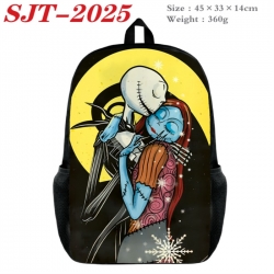 The Nightmare Before Christmas Anime nylon canvas backpack student backpack 45x33x14cm