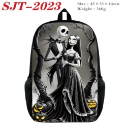 The Nightmare Before Christmas Anime nylon canvas backpack student backpack 45x33x14cm