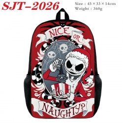 The Nightmare Before Christmas Anime nylon canvas backpack student backpack 45x33x14cm