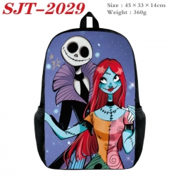 The Nightmare Before Christmas Anime nylon canvas backpack student backpack 45x33x14cm