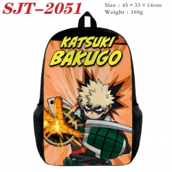 My Hero Academia Anime nylon canvas backpack student backpack 45x33x14cm