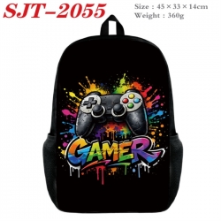 GamePad Anime nylon canvas backpack student backpack 45x33x14cm
