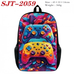 GamePad Anime nylon canvas backpack student backpack 45x33x14cm