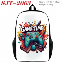 GamePad Anime nylon canvas backpack student backpack 45x33x14cm