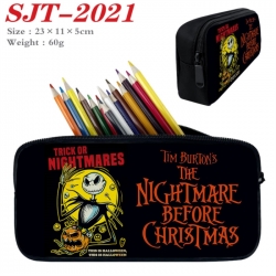 The Nightmare Before Christmas Anime nylon student pencil case 23x11x5cm 