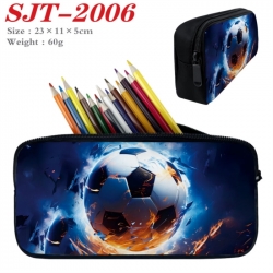 Football Anime nylon student pencil case 23x11x5cm 