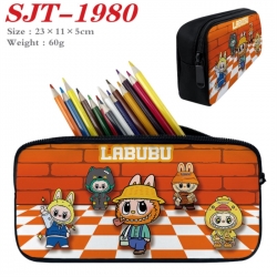 Labubu Anime nylon student pencil case 23x11x5cm