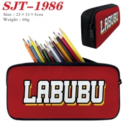 Labubu Anime nylon student pencil case 23x11x5cm 