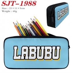 Labubu Anime nylon student pencil case 23x11x5cm 