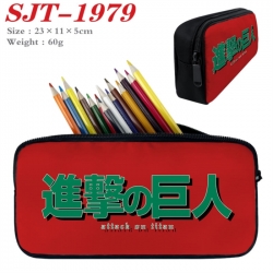 Shingeki no Kyojin Anime nylon student pencil case 23x11x5cm 