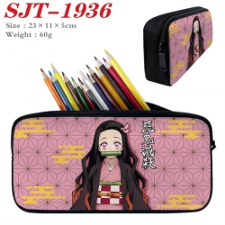 Demon Slayer Kimets Anime nylon student pencil case 23x11x5cm 
