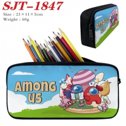 Among Us Anime nylon student pencil case 23x11x5cm 