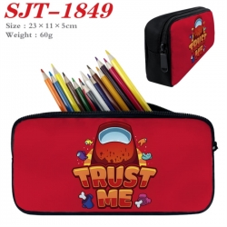 Among Us Anime nylon student pencil case 23x11x5cm 