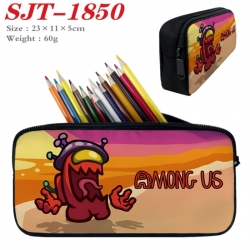 Among Us Anime nylon student pencil case 23x11x5cm 