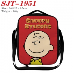 snoopy Anime Lunch Bag Crossbody Bag 26x22x8.5cm 