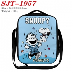 snoopy Anime Lunch Bag Crossbody Bag 26x22x8.5cm 