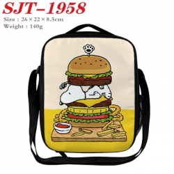 snoopy Anime Lunch Bag Crossbody Bag 26x22x8.5cm