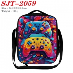 GamePad Anime Lunch Bag Crossbody Bag 26x22x8.5cm 