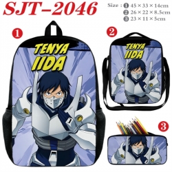 My Hero Academia Anime nylon canvas backpack pencil case crossbody bag three piece set 45x33x14cm