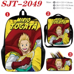 My Hero Academia Anime nylon canvas backpack pencil case crossbody bag three piece set 45x33x14cm