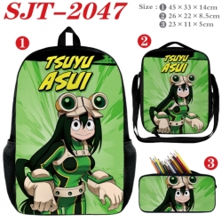 My Hero Academia Anime nylon canvas backpack pencil case crossbody bag three piece set 45x33x14cm