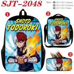 My Hero Academia Anime nylon canvas backpack pencil case crossbody bag three piece set 45x33x14cm
