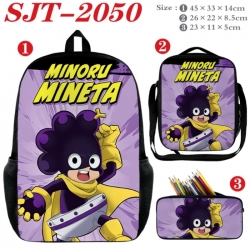 My Hero Academia Anime nylon canvas backpack pencil case crossbody bag three piece set 45x33x14cm