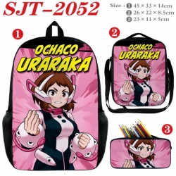 My Hero Academia Anime nylon canvas backpack pencil case crossbody bag three piece set 45x33x14cm
