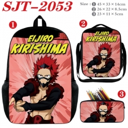 My Hero Academia Anime nylon canvas backpack pencil case crossbody bag three piece set 45x33x14cm