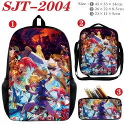 The Legend of Zelda Anime nylon canvas backpack pencil case crossbody bag three piece set 45x33x14cm
