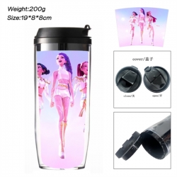 K-Pop:Demon Hunters Anime double-layer insulated water bottle and cup 350ML