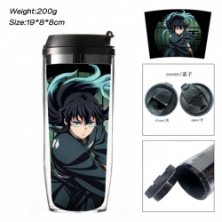 Demon Slayer Kimets Anime double-layer insulated water bottle and cup 350ML