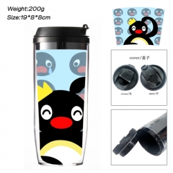 Pingu Anime double-layer insulated water bottle and cup 350ML