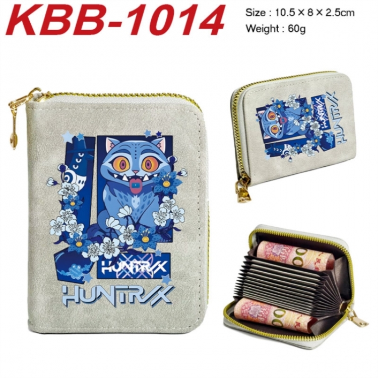 K-Pop:Demon Hunters Anime-themed bank card zipper cardholder with dimensions 10.5x8x2.5cm