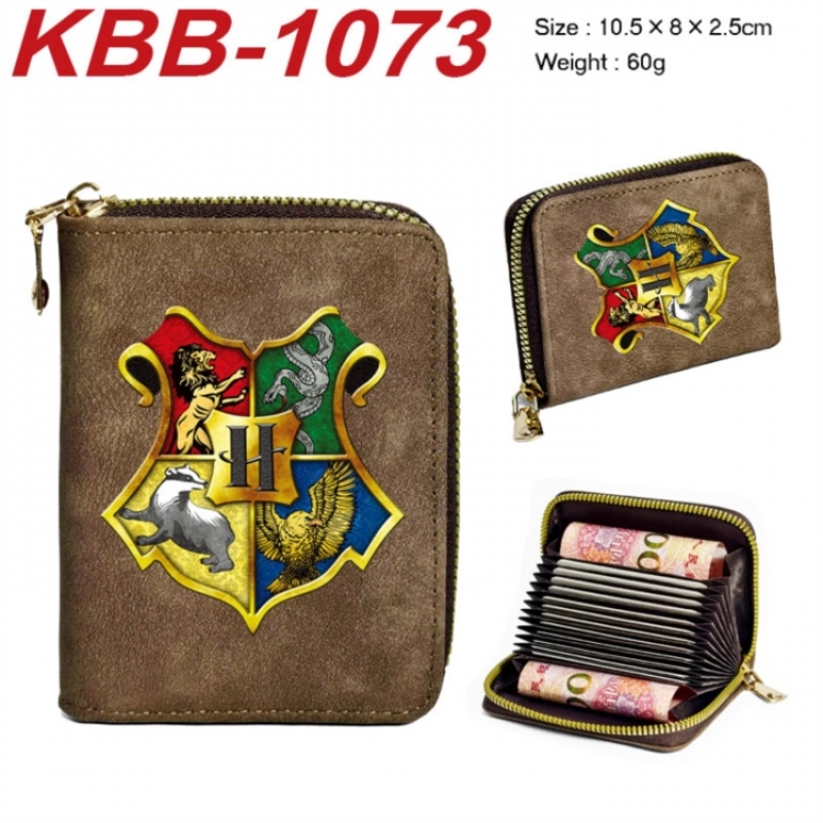 Harry Potter Anime-themed bank card zipper cardholder with dimensions 10.5x8x2.5cm