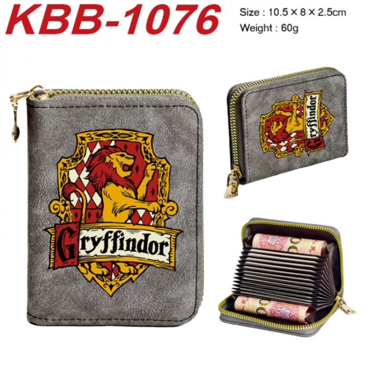 Harry Potter Anime-themed bank card zipper cardholder with dimensions 10.5x8x2.5cm