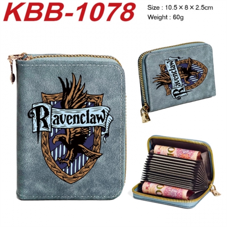 Harry Potter Anime-themed bank card zipper cardholder with dimensions 10.5x8x2.5cm