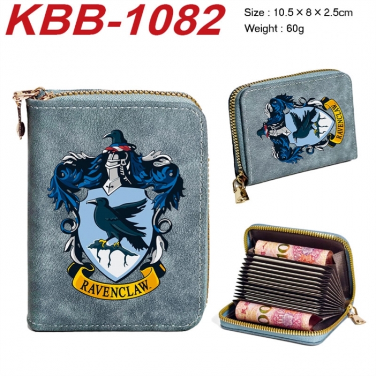 Harry Potter Anime-themed bank card zipper cardholder with dimensions 10.5x8x2.5cm