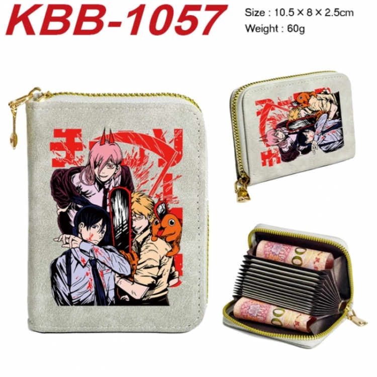 Chainsaw Man  Anime-themed bank card zipper cardholder with dimensions 10.5x8x2.5cm