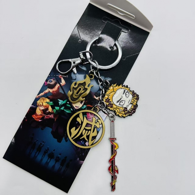 Demon Slayer Kimets Animation cartoon 4 pendant key chain pendant
